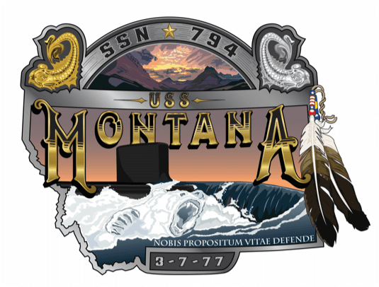 This image has an empty alt attribute; its file name is USS-Montana-Emblem.png